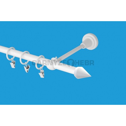 Garnýž kovová 110 cm jednořadá 16 Hrot bílá