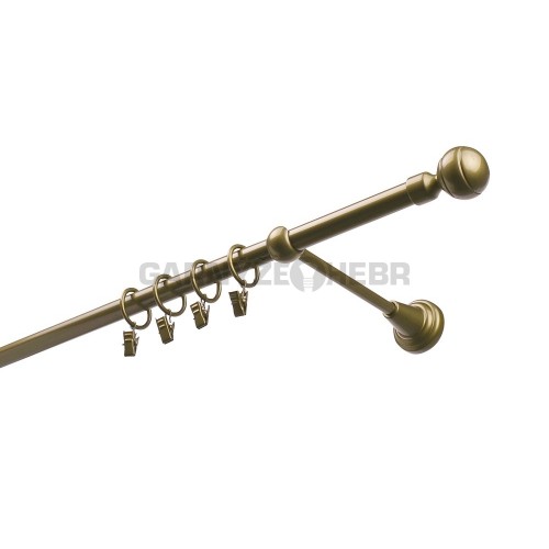 Garnýž kovová 190 cm jednořadá 16 paola zlatá antik