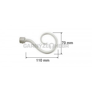 Garnýž kovová 2m, dvouřadá - dvojitá, hák double, matná stříbrná