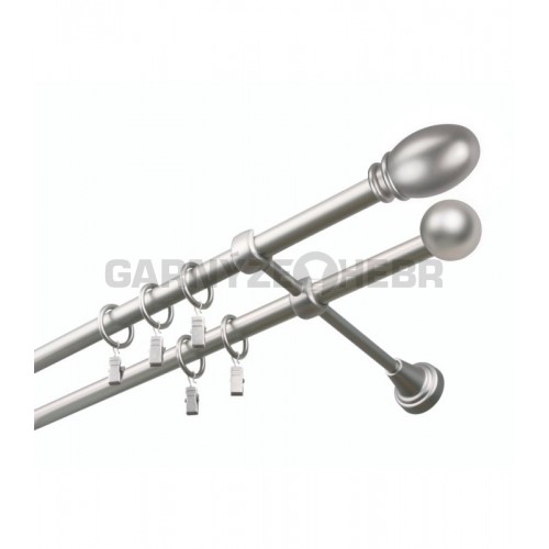 Garnýž kovová 170 cm dvouřadá - dvojitá 19 Beluno satina