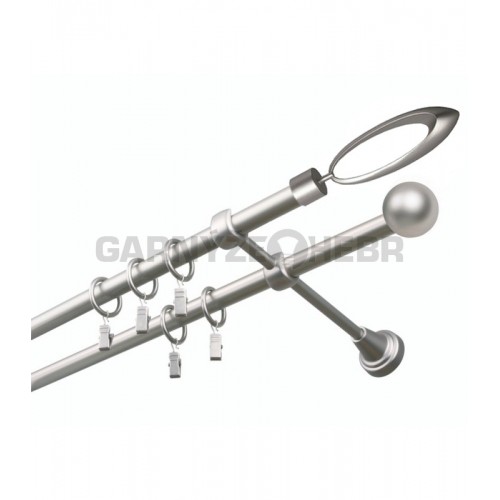 Garnýž kovová 130 cm dvouřadá - dvojitá 19 Venezia satina