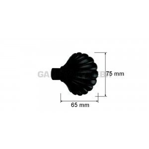 Garnýž kovová 3m, dvouřadá - dvojitá, Mušle, černá