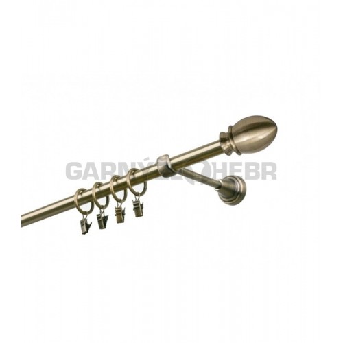 Garnýž kovová 110 cm jednořadá 19 Beluno mosaz