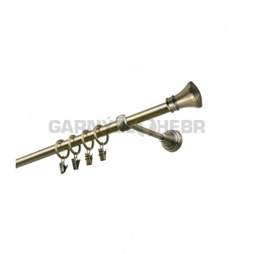 Garnýž kovová 190 cm jednořadá 19 Koloseo mosaz