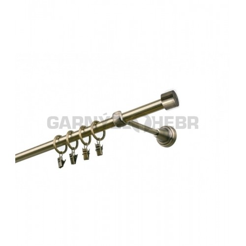 Garnýž kovová 140 cm jednořadá 19 Pullo mosaz