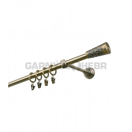 Garnýž kovová 180 cm jednořadá 19 Sevila mosaz