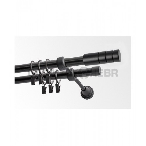 Garnýž kovová 210 cm dvouřadá - dvojitá 19 Techno černá