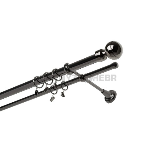 Garnýž kovová 110 cm dvouřadá - dvojitá 25 Paola onyx