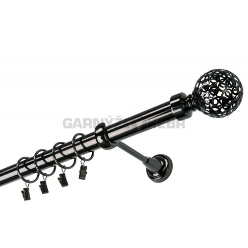 Garnýž kovová 210 cm jednořadá 25 Koule Retro onyx