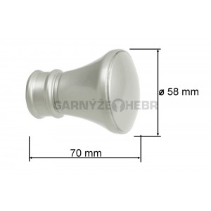 Kovové garnýže 25 mm, 1,6m, dvouřadá - dvojitá, žezlo, matná stříbrná