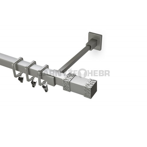 Garnýž kovová 100 cm jednořadá 20x20 roma matná stříbrná