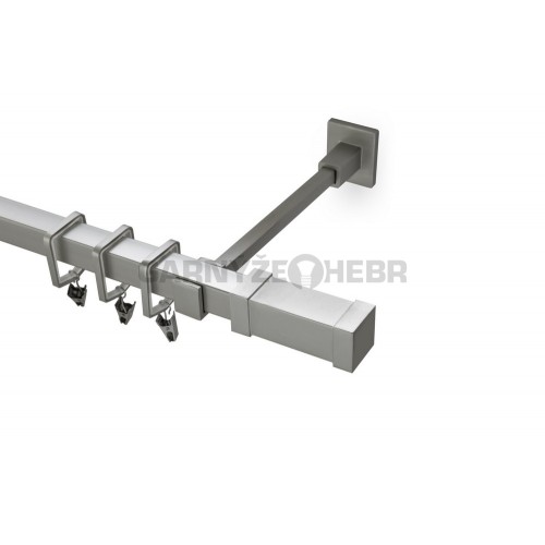 Garnýž kovová 210 cm jednořadá 20x20 Zanotti matná stříbrná