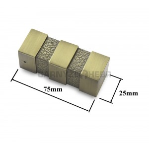 Záclonové tyče hranaté 1,2m, verona, starozlatá