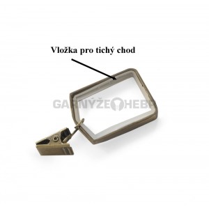 Garnýž hranatá dvoutyčová 4m, Crystal, starozlatá