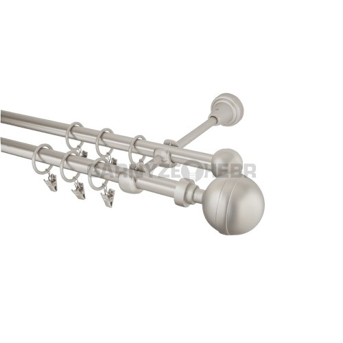 Garnýž kovová 170 cm dvouřadá - dvojitá 16 Kalisto chrom mat