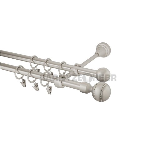 Garnýž kovová 180 cm dvouřadá - dvojitá 16 Paola crystal chrom mat