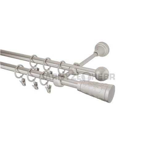 Garnýž kovová 120 cm dvouřadá - dvojitá 16 Sevilla chrom mat