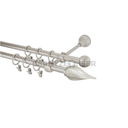 Garnýž kovová 110 cm dvouřadá - dvojitá 16 twister chrom mat