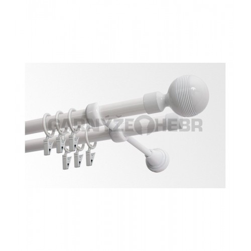 Garnýž kovová 170 cm dvouřadá - dvojitá 19 Gabi bílá