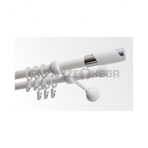 Garnýž kovová 480 cm dvouřadá - dvojitá 19 Paris bílá