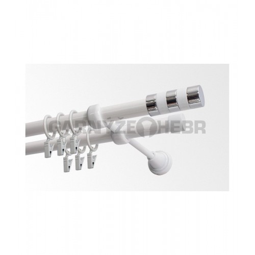 Garnýž kovová 400 cm dvouřadá - dvojitá 19 Sigma bílá