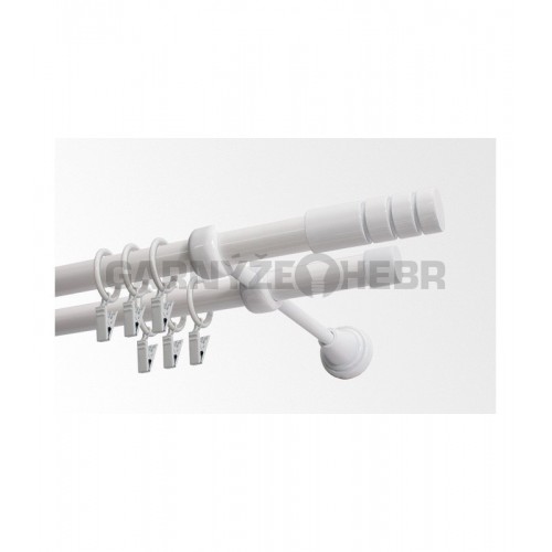 Garnýž kovová 210 cm dvouřadá - dvojitá 19 Techno bílá