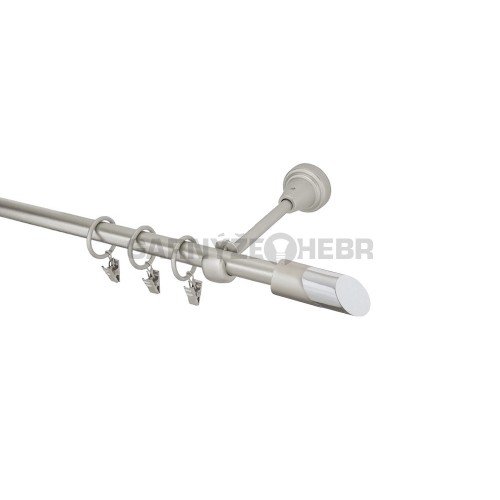 Garnýž kovová 220 cm jednořadá 16 Piza II chrom mat