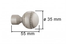 Kovové garnýže díly 16mm Chrom mat