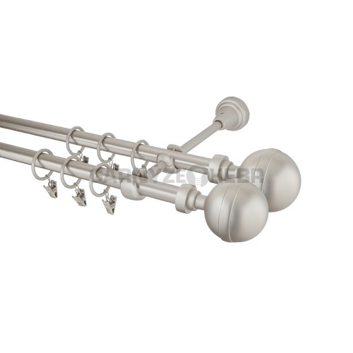 Garnýž kovová 190 cm dvouřadá - dvojitá 16 Kalisto double chrom mat