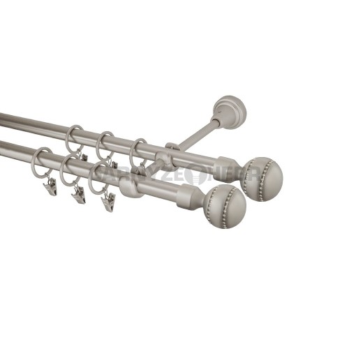 Garnýž kovová 480 cm dvouřadá - dvojitá 16 Paola crystal double chrom mat