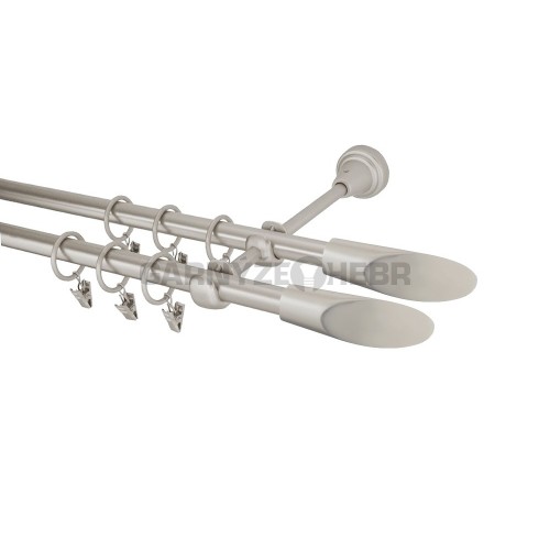 Garnýž kovová 150 cm dvouřadá - dvojitá 16 Piza double chrom mat