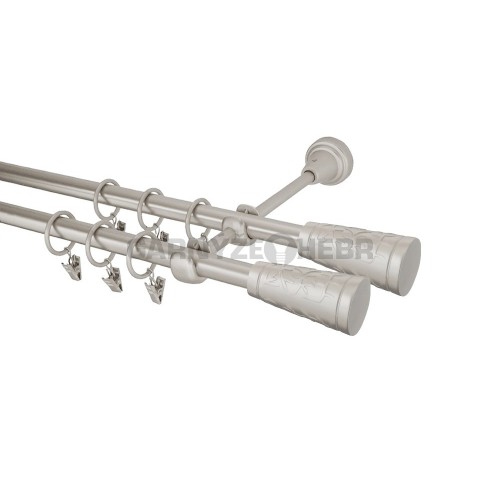 Garnýž kovová 130 cm dvouřadá - dvojitá 16 Sevilla double chrom mat