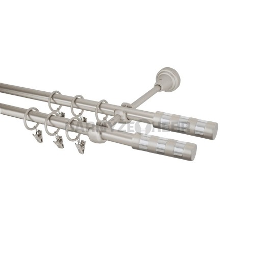 Garnýž kovová 210 cm dvouřadá - dvojitá 16 Sigma double chrom mat