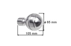 Kovové garnýže díly 25mm Nerez