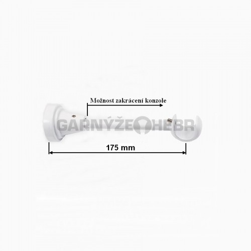 Konzole 1-řadá pro tyč 19mm - bílá