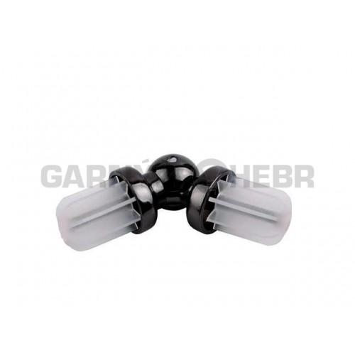 Spojka rohová pro tyč 16mm - onyx