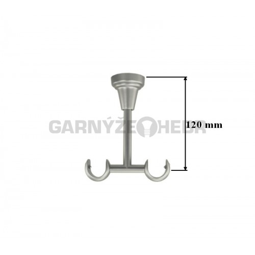 Stropní konzole 2-řadá pro tyč 19mm - satina