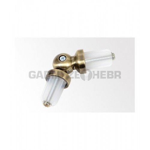 Spojka rohová pro tyč 19mm - mosaz