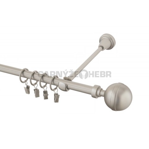 Garnýž kovová 100 cm rýhovaná jednořadá 16 Kalisto chrom mat