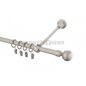 Záclonová tyč kovová 2m rýhovaná, Paola, chrom mat