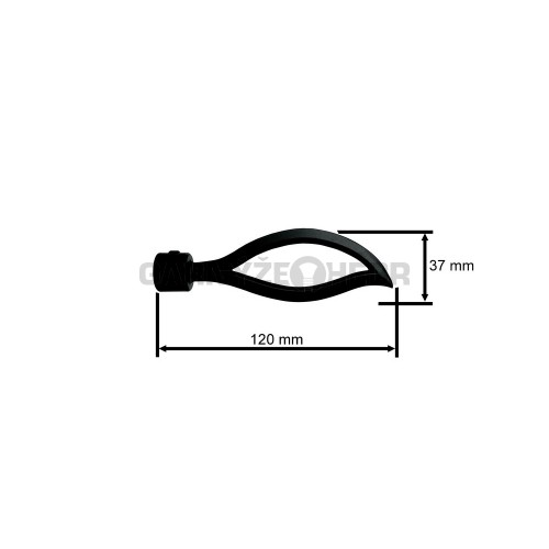 Koncovka pro tyč 16mm Blesk - černá