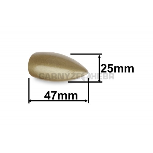 Koncovka pro tyč 16mm Špice - zlatá antik