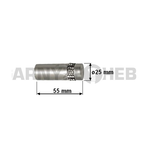 Koncovka pro tyč 19mm Cylinder crystal - satina