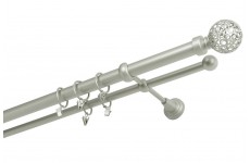 Koule retro 25/16mm stříbrná mat