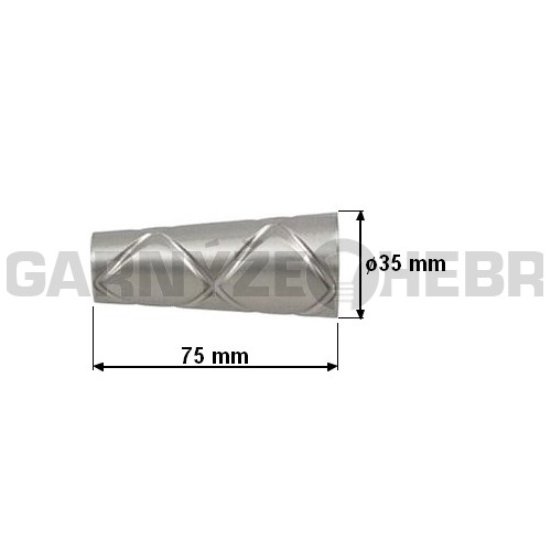 Koncovka pro tyč 19mm Trapezium - satina