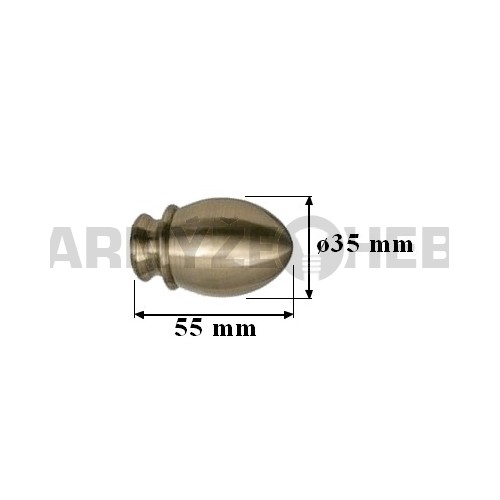 Koncovka pro tyč 19mm Beluno - mosaz