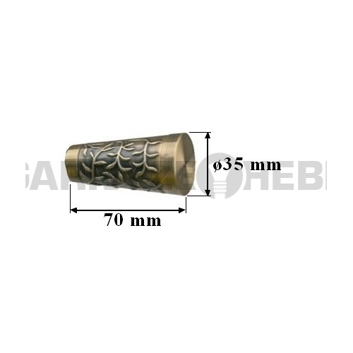 Koncovka pro tyč 19mm Sevilla - mosaz