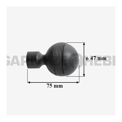 Koncovka pro tyč 19mm Gabi - černá