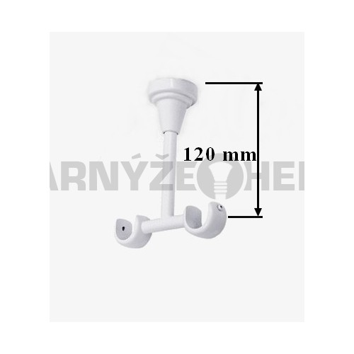 Stropní konzole 2-řadá pro tyč 19mm - bílá