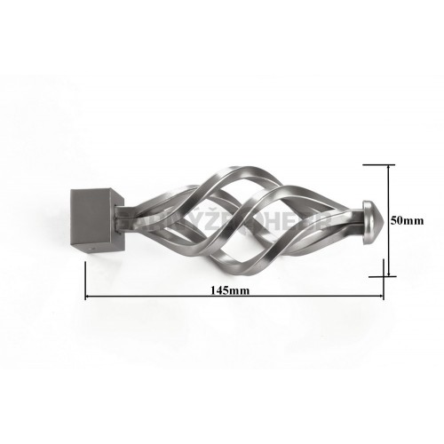 Koncovka pro tyč 20x20mm Azur - matná stříbrná